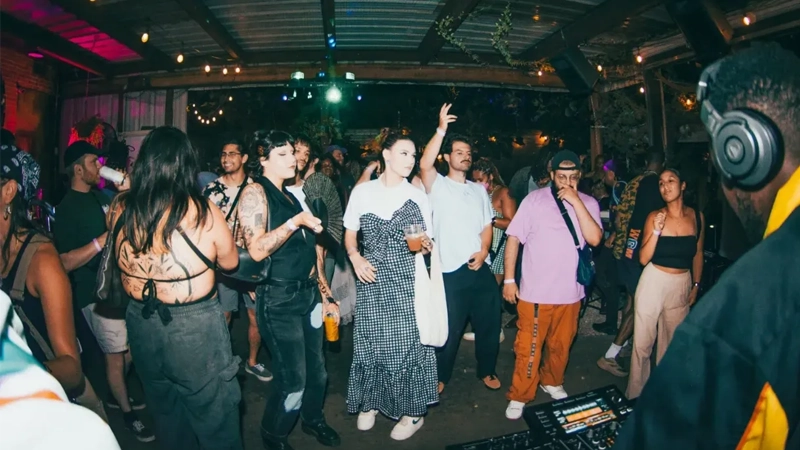 People dancing at a party event