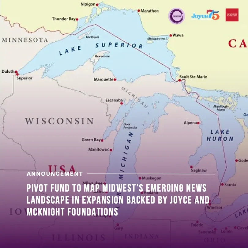Map graphic of U.S. Great Lakes states