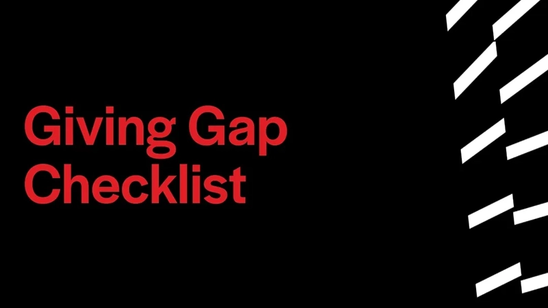 Giving Gap Checklist graphic
