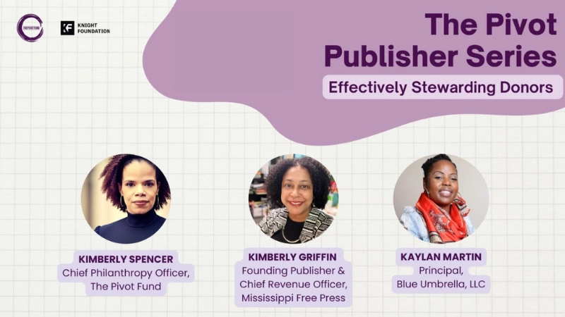 Photos of three female presenters