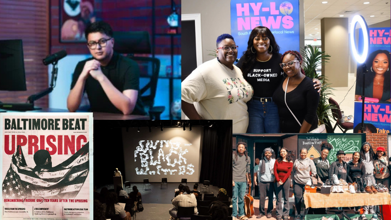 A collage of Pivot grantees working to support youth in their communities