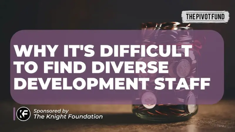Text on image: Why it's difficult to find diverse development staff